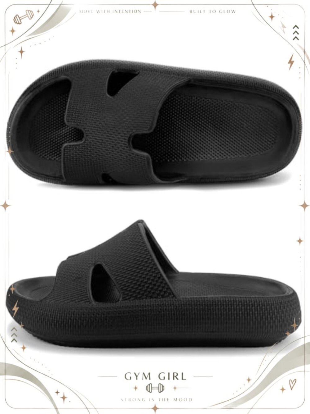Cloud Slides Memory Foam Platform Non-Slip Recovery Sandals